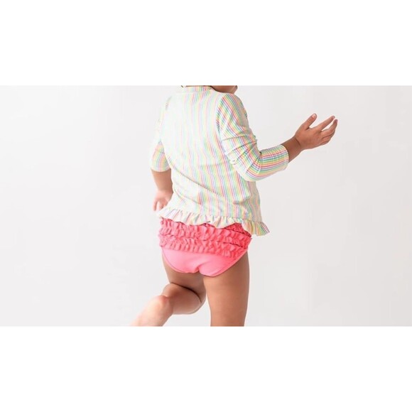 RuffleButts Toddler Rash Guard 2-Piece Swimsuit Set - 2T - Picture 4 of 5